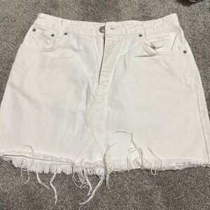 BDG White Jean Skirt